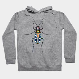 Six-Spotter Tiger Beetle Art Hoodie